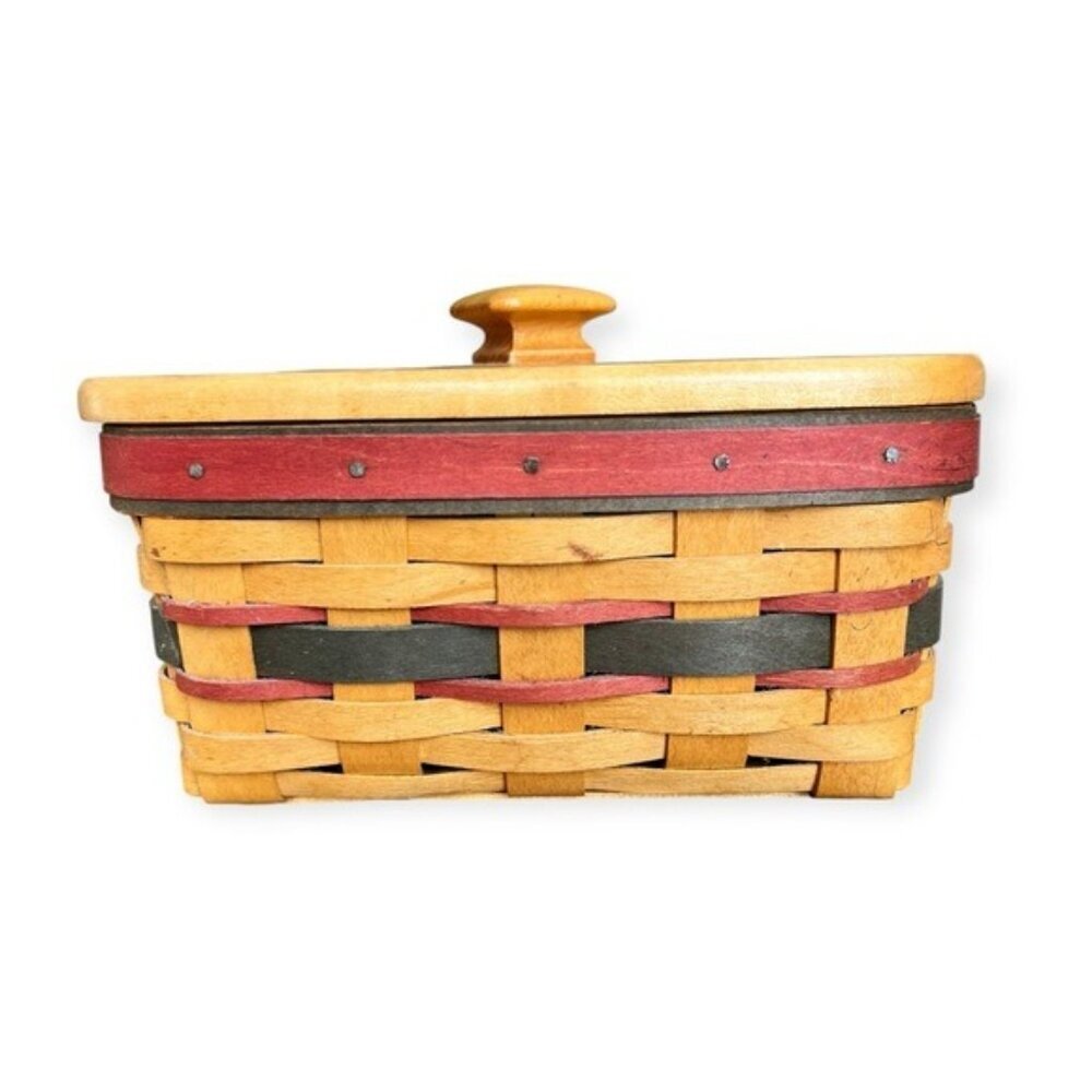 🌻VINTAGE Longaberger Father’s Day Address Basket with Lid